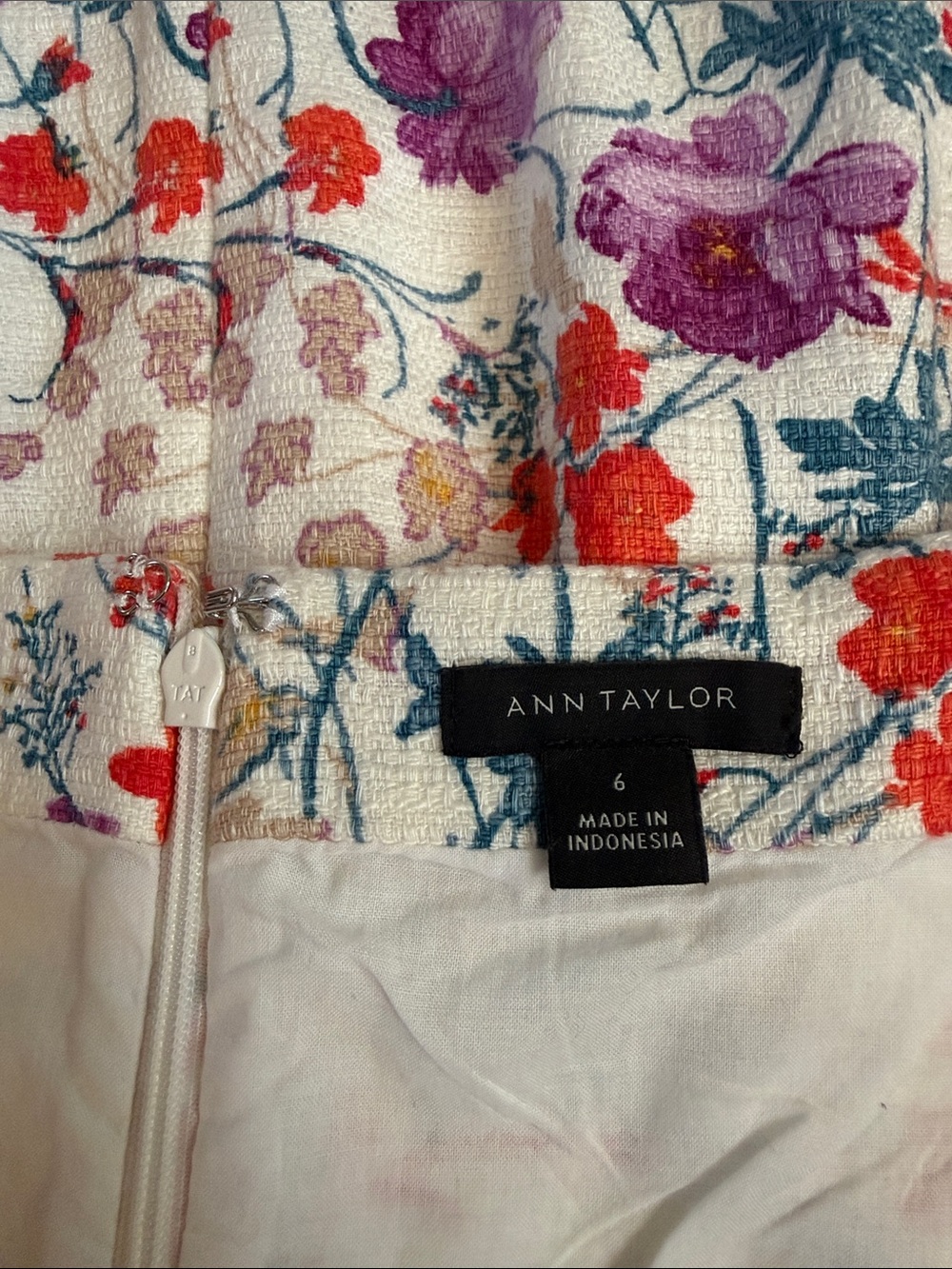 Ann Taylor floral square neck dress - Picture 3 of 7